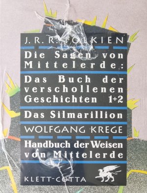 gebrauchtes Buch – Tolkien, John R – Die Heldensagen von Mittelerde OVP Die Sagen von Mittelerde, 4 Bände (vollständig): Das Silmarillion - Das Buch der verschollenen Geschichten, Band 1 und 2 - Wolfgang Krege: Handbuch der Weisen von Mittelerde