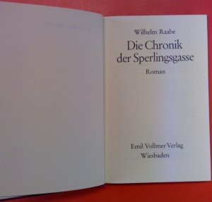 antiquarisches Buch – Wilhelm Raabe – Die Chronik der Sperlingsgasse - Roman