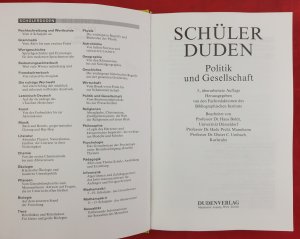 gebrauchtes Buch – Hans Boldt – Duden) Schülerduden, Politik und Gesellschaft. Zustand sehr gut