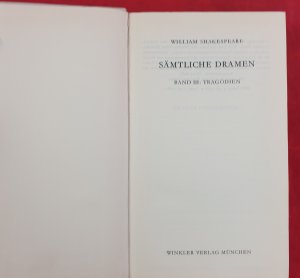 gebrauchtes Buch – William Shakespeare – William Shakespeare Sämtliche Dramen in drei Bänden: Band III Tragödien