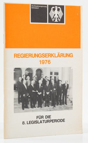 Regierungserklärung vor dem Deutschen Bundestag am 16. Dezember 1976. -