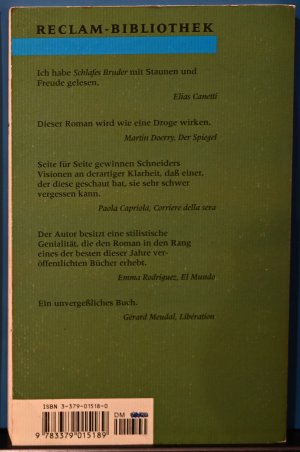 gebrauchtes Buch – Robert Schneider – Schlafes Bruder
