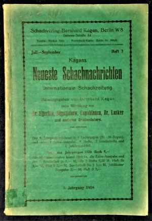 Kagans Neueste Schachnachrichten • [1921 -1931] • 21 Einzelhefte