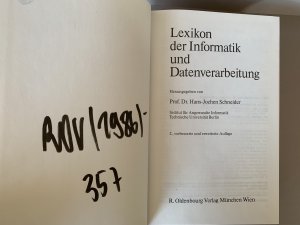 gebrauchtes Buch – Schneider, Hans J – Lexikon der Informatik und Datenverarbeitung