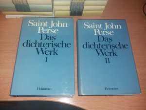 Das dichterische Werk. Band 1 und 2 komplett (2 Bände). Französisch und deutsch. Band I: Preislieder der Anabasis. Exil. Winde. Band II: See-Marken. Chronik […]