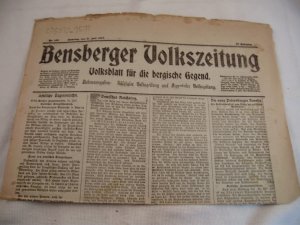 Bensberger Volkszeitung vom 21. Juli 1917