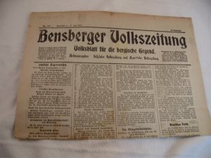 antiquarisches Buch – Bensberger Volkszeitung vom 7. Juli 1917