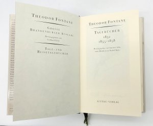 gebrauchtes Buch – Theodor Fontane – Tagebücher - Große Brandenburger Ausgabe. >>Tage- und Reisetagebücher, Bände 1-2 komplett EA<<