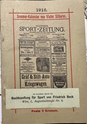 Allgemeine Sport Zeitung Sommer Kalender 1916