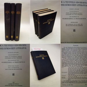 antiquarisches Buch – W. S. Teufel / Wilhelm Kroll / Franz Skutsch – W. S. Teufels Geschichte der römischen Literatur, Erster - dritter Band. Unter Mitwirkung von E. Klostermann, R. Leonhard und P. Wessner * v o l l s t ä n d i g  in 3 Bänden