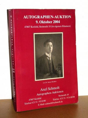 gebrauchtes Buch – Autographen-Auktion Axel Schmolt - 9. Oktober 2004 - Mit Ergebnisliste zur Auktion