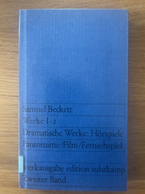 Samuel Beckett Werke 8 Bände (Werkausgabe Edition Suhrkamp WA 2,4-10)