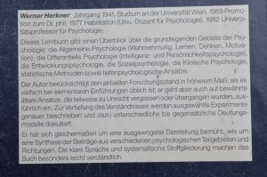 gebrauchtes Buch – Werner Herkner – Psychologie