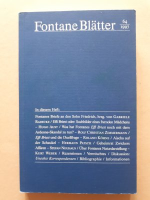 gebrauchtes Buch – Hanna Delf von Wolzogen – Fontane-Blätter 64 / 1997