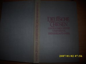 antiquarisches Buch – Oskar Panizza – Deutsche Thesen gegen den Papst