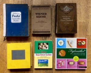 6 Kochbücher: Wiener Kochbuch, Süddeutsche Küche - Prato, Tiroler Bäuerinnen, Wiener Küche kochen nach Bildern - Figlmüller