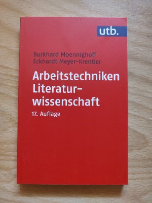 gebrauchtes Buch – Moennighoff, Burkhard; Meyer-Krentler – Arbeitstechniken Literaturwissenschaft