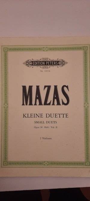 gebrauchtes Buch – Jacques Fereol Mazas – Duette für zwei Violinen