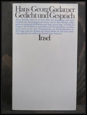 gebrauchtes Buch – Hans-Georg Gadamer – Gedicht und Gespräch. Essays.