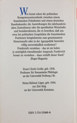 gebrauchtes Buch – Ernst Ulrich Grosse – Frankreich verstehen. Eine Einführung mit Vergleichen zu Deutschland
