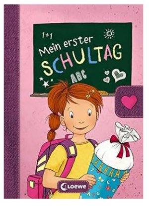 gebrauchtes Buch – Mein erster Schultag - Mädchen - Eintragbuch zur Einschulung für Mädchen - Erinnerungsbuch zum Schulstart - Geschenke für die Schultüte