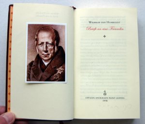 gebrauchtes Buch – Humboldt, Wilhelm von – Briefe an eine Freundin. (Jahresgabe 2008/2009) für die Freunde der Offizin Andersen Nexö.)