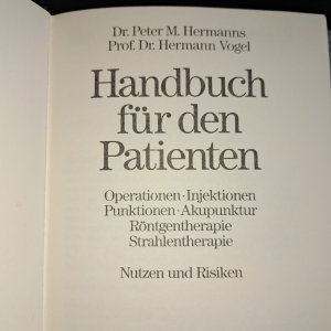 gebrauchtes Buch – Hermanns, Peter M – Handbuch für den Patienten