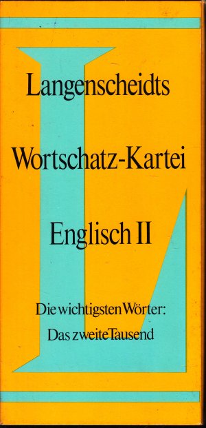 gebrauchtes Buch – Langenscheidts Wortschatz-Kartei Englisch II Die wichtigsten Wörter: Das zweite Tausend