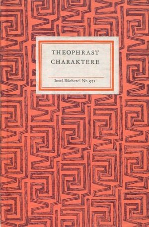 gebrauchtes Buch – Theophrast – Insel Bücherei Charaktere