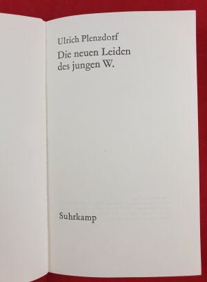 gebrauchtes Buch – Ulrich Plenzdorf – Die neuen Leiden des Jungen W.