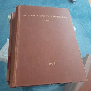 Neue Juristische Wochenschrift NJW 1952 5. Jahrgang