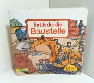 gebrauchtes Buch – Monika Wittmann / Illustr – Entdecke die Baustelle. Pixis goldene Box. Sonderausgabe. Mini-Buch