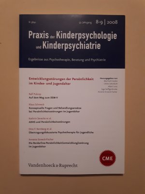 gebrauchtes Buch – Praxis der Kinderpsychologie und Kinderpsychiatrie Heft 8-9/2008