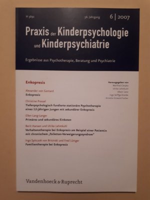 gebrauchtes Buch – Praxis der Kinderpsychologie und Kinderpsychiatrie Heft 6/2007