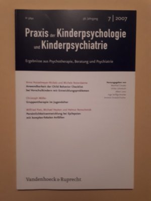 gebrauchtes Buch – Praxis der Kinderpsychologie und Kinderpsychiatrie Heft 7/2007