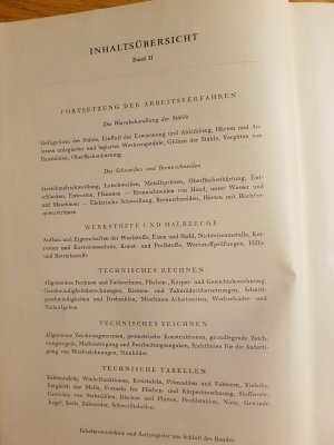 antiquarisches Buch – Karl, Spaethe, Trzebiatowsky Hans und Dreyer E – Metallbearbeitung (Metall Bearbeitung) Band II