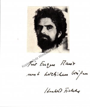 Original Autogramm Hubert Fichte (1935-1986) /// Autograph signiert signed signee