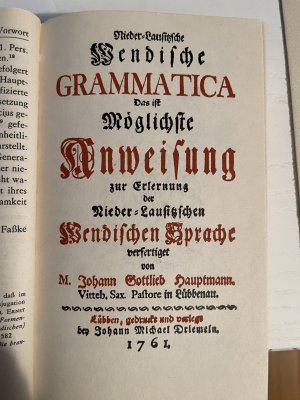 Nieder-Lausitzsche Wendische Grammatica. Fotomechanischer Nachdruck mit einem Vorwort von Helmut Faßke