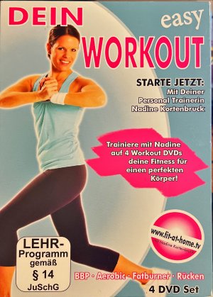 Dein Easy Workout : Rücken - Aerobic - Fatburner - Bauch, Beine, Po - 4 DVD Box