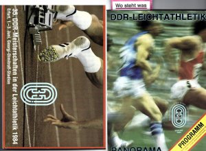 DDR - LEICHTATHLETIK - PANORAMA Programm - 35. DDR-Meisterschaften in der Leichtathletik 1984 Erfurt, 1.-3. Juni, Georgi-Dimitroff Stadion