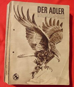 61 x "Der Adler"- Monatszeitschrift für Luftfahrt. Großformat. Amtliches Organ des Baden-Würrtembergischen Luftfahrtverbandes Stuttgart. Kleine Partie […]