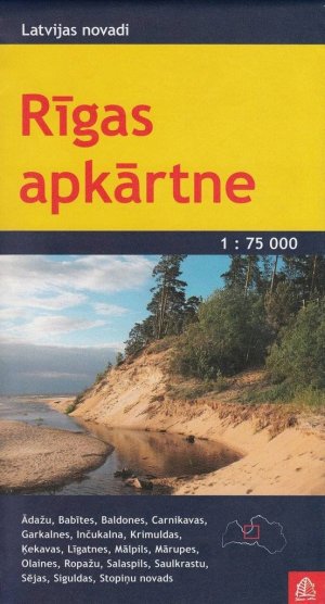 Rīgas apkārtne - Riga & Umgebung Landkarte 1:75.000