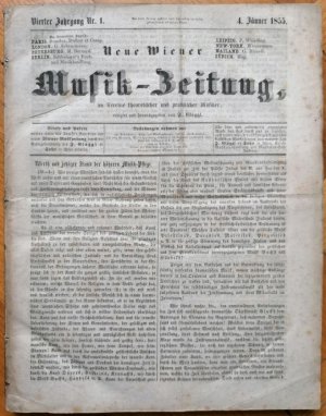 Neue Wiener Musik-Zeitung. Vierter Jahrgang (1855), Nr. 1-52 [so vollständig].