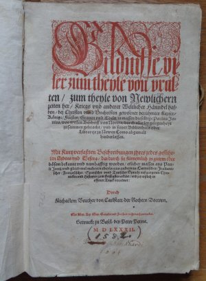 Bildnisse viler zum theyle von uralten, zum theyle von Newlichern zeiten her, Kriegs und anderer Weltlicher Hänndel halben, bei Christen unnd Unchristen […]