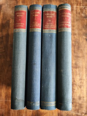 Konvolut Sammlung 4 Bände zusammen: Schillers Werke. Nationalausgabe. Band 1 Gedichte 1776-1799 / Band 20 Philosophische Schriften 1. Teil + Band 21 Philosophische […]