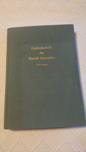 Gedenkschrift für Harold Steinacker ( 1875 - 1965 )