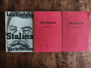 Konvolut Sammlung 3 Bücher zusammen: J. W. Stalin Ausgewählte Werke, Band 1 + 2 = 2 Bände zusammen + Stalins Verbrechen