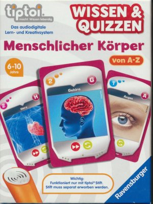 gebrauchtes Spiel – Tiptoi - Wissen & Quizzen: Menschlicher Körper von Ravensburger Nr. 00753