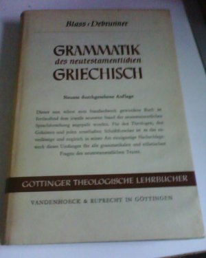 Grammatik des neutestamentlichen Griechisch