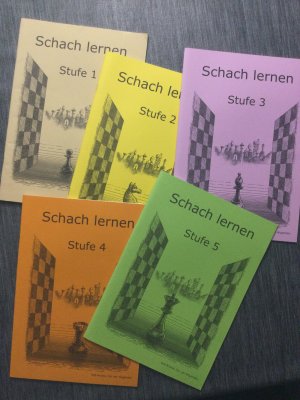 Schach lernen (Stufe 1-5) 5 Hefte